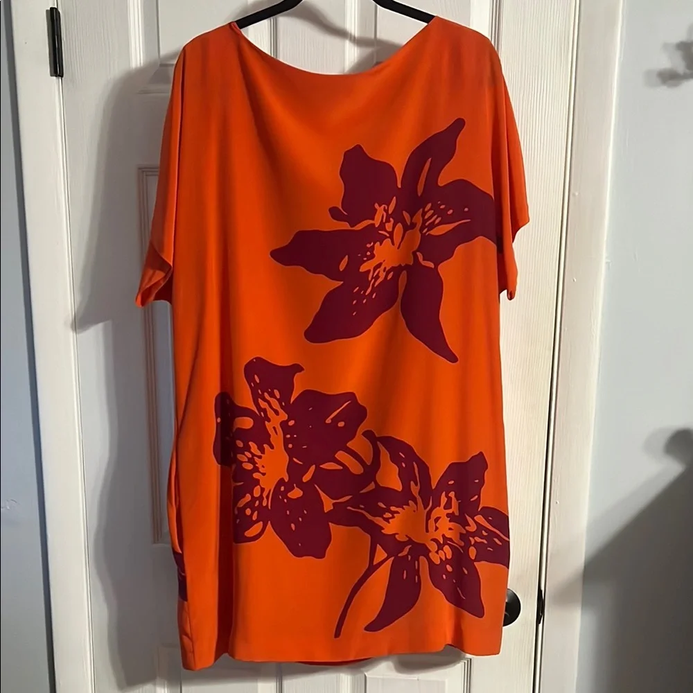 Banana Republic 100% Silk Hawaiian Print Shift Dress - Picture 4 of 8